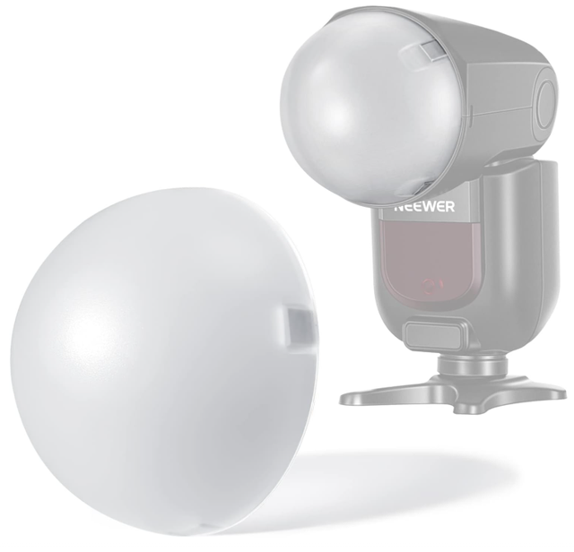 NEEWER M12 Magnetic Dome Diffuser for Round Head Speedlite Flash Magnet Attached Light Modifier for Z3R Z2PRO Z2 Z1 Flash Units
