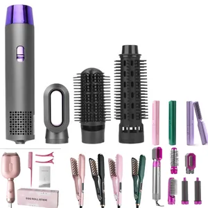 3 in 1 elektrikli sıcak hava tarak saç kurutma makinesi ve düzleştirici kadınlar için seyahat dostu saç fırçaları