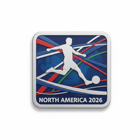 Vente en gros 2026 Souvenirs d'événements sportifs d'Amérique du Nord, aimant de réfrigérateur en aluminium métallique imprimé en 3D avec logo personnalisé pour les cadeaux des fans de sport