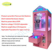 Machine à poussoir de pièces de monnaie commerciale Yingluck, modèle mini, pour une personne, en plastique et métal, avec prise US 110V/220V, couleur arc-en-ciel, de qualité supérieure