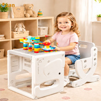 Chaise haute multifonctionnelle convertible pour bébé, chaise de repas pour enfants, table d'étude, table de construction, fabricant OEM ODM