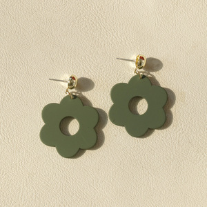 2026 Summer Flower <strong>Heart</strong> <strong>Dangle</strong> <strong>Earrings</strong> Jewelry Gift for Women Fashion Geometric Round Hollow Acrylic Drop <strong>Earring</strong> - Product Image 4