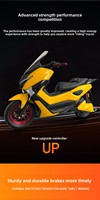 Vente directe d'usine Scooter électrique de haute qualité avec moteur de course Vitesse maximale 70 km/h 3 vitesses Changement de vitesse Motos de course