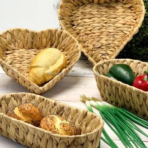 Cesta Redonda de Jacinto de Agua Ligera y Ecológica para Almacenamiento, Organizador de Alimentos para Cocina y Despensa, Proveedor Directo de Vietnam - Product Image 6