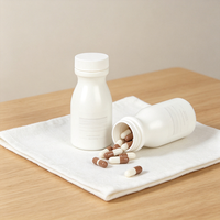 Bouteille en plastique HDPE avec bouchon à vis, conteneur vide pour comprimés de calcium, complément alimentaire, emballage personnalisé avec logo