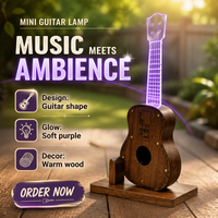 Nouvelle enceinte Bluetooth en bois avec base lumineuse, portable, style rétro, cadeau romantique pour la Saint-Valentin, instrument de musique occidental