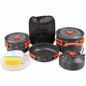 Ensemble de cuisine de camping professionnel pour l'extérieur DS-511 pour 4-5 personnes, en aluminium - Product Image 3