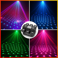 Luz de efecto móvil de 100W y 6 brazos con láser, estroboscópica, bola de cristal y wash, DMX512, activación por sonido, RGBW para DJ, discoteca, KTV y fiestas
