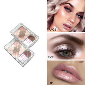 บลัชออนเนื้อใสแวววาว5<span class=keywords><strong>สี</strong></span>แต่งหน้าเป็นธรรมชาติแบบพกพาสีสูงไฮไลท์บลัชออน - Product Image 5