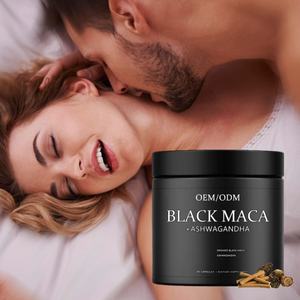 Racine de Maca Noire Bio 40000mg Hommes + Ashwagandha Capsules de Maca Péruvienne Pure 100% pour Adultes Pilules de Santé Reproductive - Product Image 1