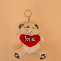 Mini ours en peluche de 10 cm en vrac, petit ours en peluche porte-clés, design petit ours en peluche mini avec cœur