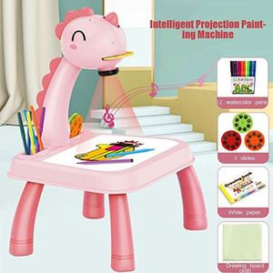 Toptan sıcak satış çocuk oyuncak projektör çizim kurulu masa boyama projektör yürümeye başlayan çocuk oyuncak eğitim çizim oyun seti - Product Image 3