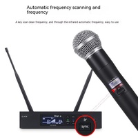 QLXD4 S58M True Diversity Condense Système de microphone sans fil professionnel pour le karaoké de microphone sans fil Uhf en direct
