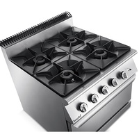 Cuisinière professionnelle à gaz 4 brûleurs avec four, garantie qualité, série de modèles, prix compétitif