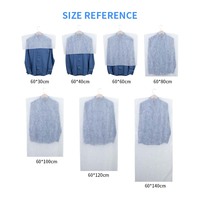 Sacs de rangement pour vêtements Non tissés, réutilisables, écologiques, blancs, transparents, couverture pour vêtements secs, magasin, costume, chemise