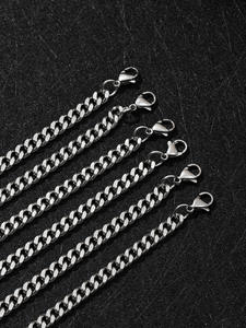 Collar de Cadena Cubana NK de Acero Inoxidable para Mujer, Diseño Simple y Personalizado, Estilo Hip-hop Urbano, Novedad en Europa y Estados Unidos - Product Image 2