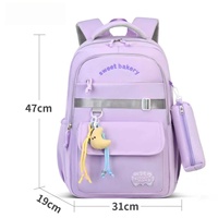 Sac à dos scolaire grande capacité 31x19x47cm, multi-poches, léger, pour les études quotidiennes, les trajets et les voyages