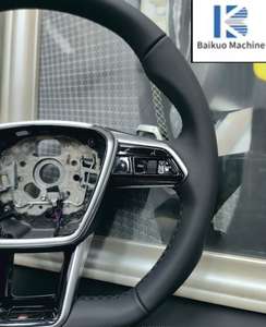 Volant de voiture tout cuir pour <span class=keywords><strong>audi</strong></span> Volant de voiture pour A6 C7 A5 A3 A7 A4 A4L A6l C8 RS Style - Product Image 2