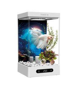 Mini Fish Tanks Betta Fish Tank Aquarium Aquarium Fish Office Tafeldecoratie Home Decor Met Verwarming En Led Licht - Product Image 1