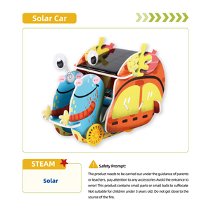 Kit de jouets éducatifs pour enfants, voiture solaire en forme d'escargot, puzzle en papier à faire soi-même, cadeau éducatif - Product Image 3