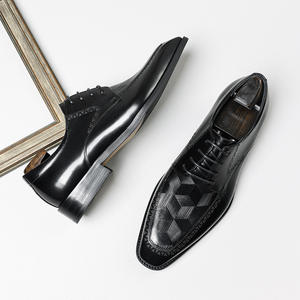 Chaussures habillées pointues pour homme, en cuir de vache, tendance, décontractées, à lacets, imperméables, respirantes, augmentant la taille - Product Image 6