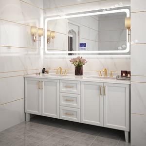 Meubles de salle de bain modernes pour hôtel, en chêne, nouvelle conception, meubles-lavabos, armoires et ensembles sanitaires de grande taille avec lavabo - Product Image 3