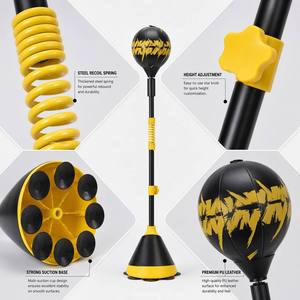 Balones de <span class=keywords><strong>Boxeo</strong></span> de Velocidad y Reflejos para Fitness en Casa, Ecológicos, Ajustables en Altura y de Soporte Independiente - Product Image 2