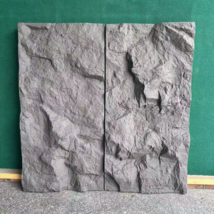 Hạt gỗ giả chùm gạch cổ đá nhân tạo Trọng lượng nhẹ không thấm nước PU đá tường Bảng điều khiển Polyurethane đá ốp - Product Image 5