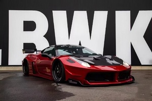 Nouveau kit carrosserie en fibre de carbone pour 458, style LB, pare-chocs avant/arrière, spoiler, capot, largeur accrue, pièces de remplacement autocollantes - Product Image 2