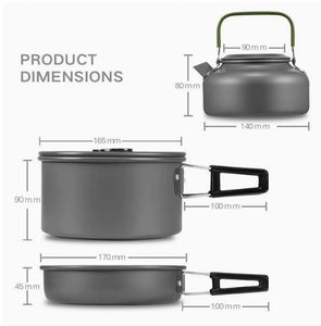 ชุดทำอาหารกลางแจ้งสำหรับ 1-2 คน ชุดหม้อพกพาสำหรับตั้งแคมป์ รุ่น DS-101 - Product Image 4