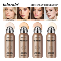 Fond de teint en spray matifiant correcteur de teint, léger, imperméable et résistant à la transpiration, Lakerain Natural