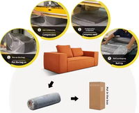 Sofá de compresión tipo bloque de tofu, sin esqueleto, de esponja completa, nórdico, de un asiento, plegable, extraíble, lavable, en bolsa de compresión.