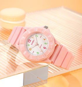 Quartz SKMEI 2151 <span class=keywords><strong>montre</strong></span> analogique pour adolescents boîtier 50M étanche à la mode enfant Style résine bande PC chronomètre alarme Double - Product Image 2