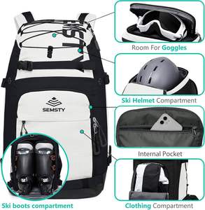 China High Quality 55L <b>Ski</b> and Snowboard Boot Travel Backpack with Helmet Compartment with External and Bottom Waterproof - Product Image 4