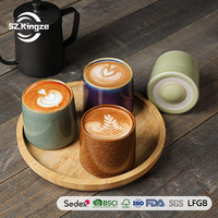 Kingze Tasse en céramique rotative personnalisée Design moderne 130ml Tasses à café à cappuccino Arabie saoudite