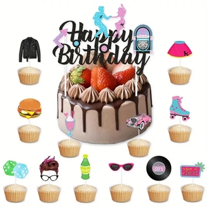 24 Piezas <span class=keywords><strong>de</strong></span> Adornos Vintage para Fiesta <span class=keywords><strong>de</strong></span> Banda 'Born to <span class=keywords><strong>Rock</strong></span>', Banderines, Decoración para Pastel, Adornos <span class=keywords><strong>de</strong></span> Panal, Tema <span class=keywords><strong>de</strong></span> <span class=keywords><strong>los</strong></span> Años 50, Decoración <span class=keywords><strong>de</strong></span> Cumpleaños - Product Image 5