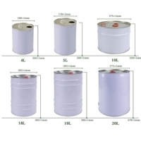 FURUN Fût industriel en tôle de 19 L économique avec couvercle en plastique, matériaux recyclés, couleur et impression personnalisées pour usage chimique