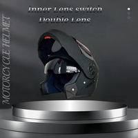 Nouveau casque de moto modulaire de sécurité avec visière rabattable, protection dorsale amovible, double lentille HD, protection de la tête pour la conduite, casques de moto pour adultes