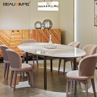Table à manger Totu de luxe en cristal et métal, extensible, rectangulaire, pièce maîtresse élégante pour maison ou hôtel haut d