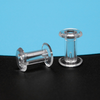 Kancing Plastik Transparan Bahan PC PP untuk Perakitan Pengikat, Cocok untuk Lubang 3mm 4mm 5mm