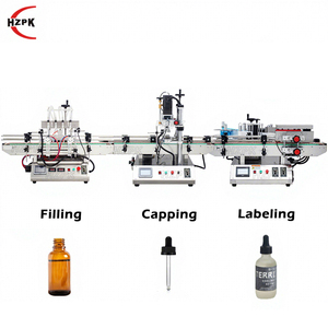 Línea de máquina de embalaje de llenado y etiquetado automático de escritorio HZPK 500ml - Product Image 1