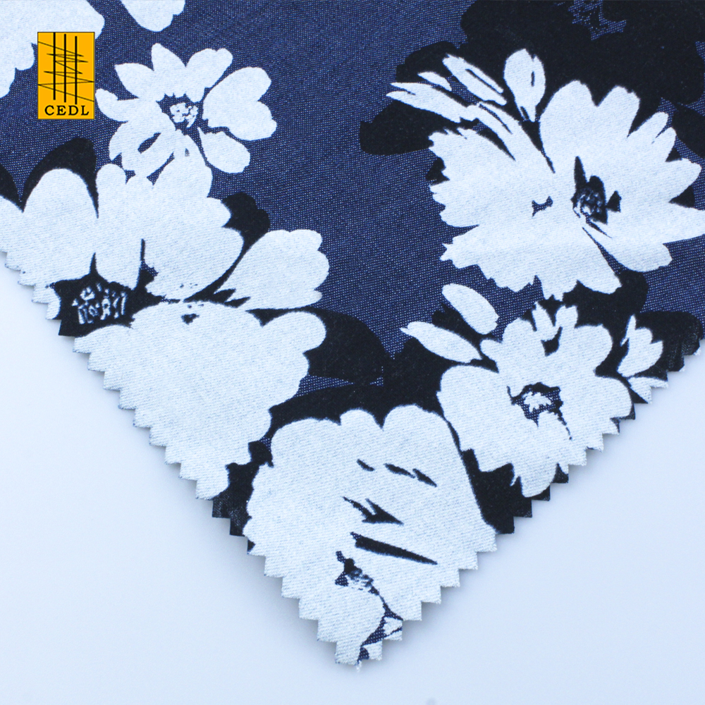 Индивидуальная Чистая 100% Lyocell индиго Джинсовая ткань с принтом для рубашек FSC