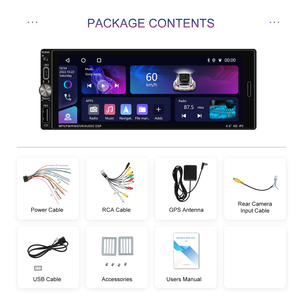 วิทยุติดรถยนต์ Podofo 2+64G 1 Din ระบบแอนดรอยด์ หน้าจอสัมผัส IPS ขนาด 6.9 นิ้ว รองรับ Wireless Carplay/Android Auto/BT/GPS/DSP/Wifi/FM/RDS ผู้จัดจำหน่ายขายส่ง - Product Image 3