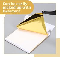 Lot de 2000 feuilles d'imitation or et argent multicolores, format carré 3,5x3,5 pouces, pour dorure artistique et fournitures d'artisanat