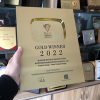 Plaque en alliage d'aluminium avec logo personnalisé, bouton de lecture, trophée en cristal gravé au laser, durable, cadeaux pour événements d'entreprise