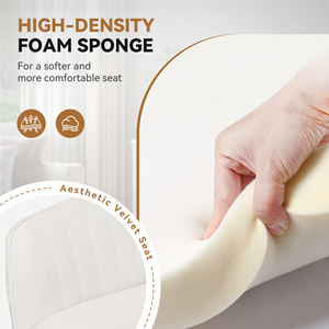 Modern Velvet Lift <b>Chair</b> Ergonomic Swivel <b>Office</b> <b>Chair</b> with Wide Seat Height Adjustment & Lumbar <b>Support</b> for Study Room - Product Image 6