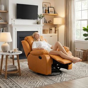 Fauteuil inclinable en cuir véritable moderne et simple, fauteuil inclinable de haute qualité pour une seule personne, fauteuil inclinable électrique personnalisé - Product Image 2