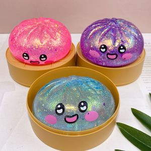Offre Spéciale : Jouet Anti-Stress Squishy Pâton Souriant à Paillettes, à Remontée Lente, pour Tous les Âges, Moments de Détente - Product Image 3