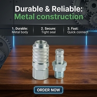 Raccord rapide hydraulique PD, raccord rapide de test, filetage mâle G1/8 pour manomètre d'excavatrice, compatible avec PD90