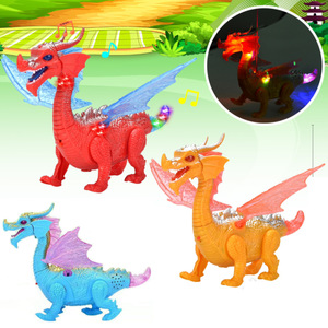 Dragón musical eléctrico con cuerda, juguete de plástico iluminado para niños de 2 a 4 años, juguete educativo unisex - Product Image 1